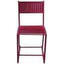 Καρέκλα μεταλλική κόκκινη (79.5Χ 58Χ40) BUR220, ESPIEL