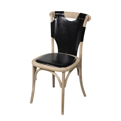 Καρέκλα ξύλινη με δερματίνη (50Χ53Χ89.5) REK102, ESPIEL