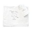 Σετ βρεφικές πετσέτες 2 τεμ. SILVER MOON, BABY OLIVER (Λευκό, ΣΕ