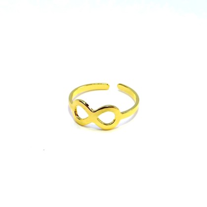 Δαχτυλίδι άπειρο (Ορείχαλκος) - Χρυσό