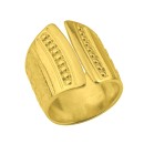 Δαχτυλίδι φαρδύ Amelie (Ορείχαλκος) - Χρυσό