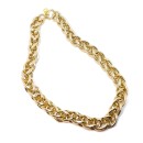 Κολιέ με αλυσίδα αλουμινίου Knitted (light gold) - Χρυσό