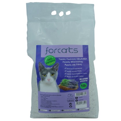 Άμμος Γάτας Forcats από Μπετονίτη με Άρωμα Λεβάντας 10L