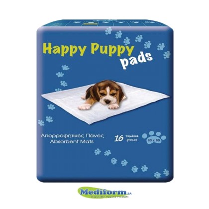 Happy Puppy Πάνες 60 x 60cm x 16pcs