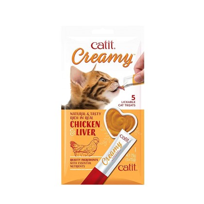 Catit Creamy Κοτόπουλο και Συκώτι 5τμχ/15gr