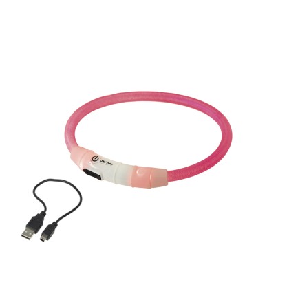 Nobby Φωτεινό LED Περιλαίμιο 35cm Ροζ-Κόκκινο