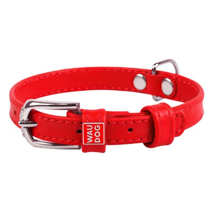 Collar Περιλαίμιο Δερμάτινο Glamour Κόκκινο 27-36 cm