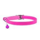Collar Περιλαίμιο Δερμάτινο Glamour Ροζ για Γάτες 17-20 cm