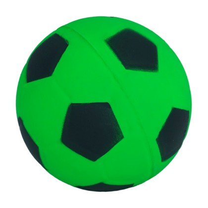 Σκληρό Μπαλάκι Για Κατοικίδια Ποδοσφαίρου Πράσινο - Μαύρο 5,5cm