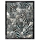 Δερμάτινο Χειροποίητο Χαλί Skin 20 Zebra (Printed)