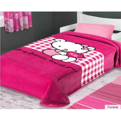 Κουβέρτα Παιδική 160X220 Βελουτέ  Ster 272 - Pink