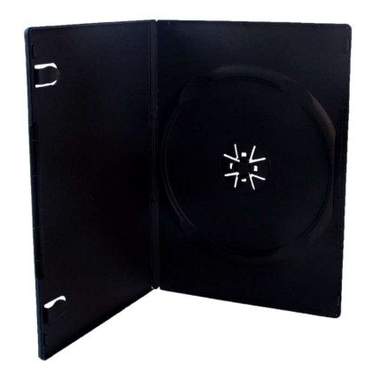 Θήκη CD/DVD Slim, 7mm, μαύρη, 100τμχ