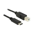 POWERTECH Καλώδιο CAB-UC012 USB 2.0 Type-C σε USB Type B, 1m, μα