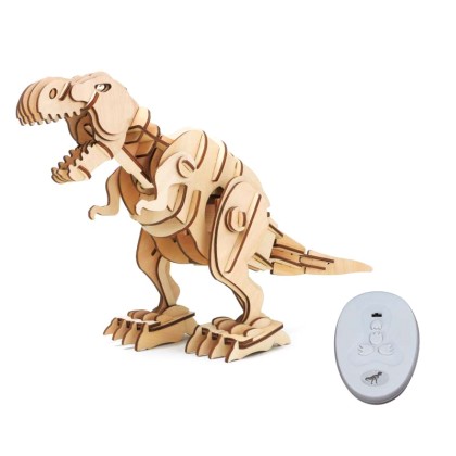 ROKR Ξύλινο 3D πάζλ δεινόσαυρος T-Rex RBT-D200, με κίνηση & ήχο,
