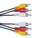 POWERTECH Καλώδιο 3x RCA Male σε 3x RCA Male (red, white, yellow