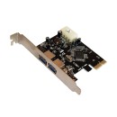 POWERTECH Κάρτα Επέκτασης PCI-e to USB 3.0, 2 ports, Chipset VL8