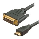POWERTECH καλώδιο HDMI σε DVI 24+1 CAB-H023, Dual Link, μαύρο, 1