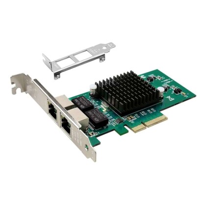 POWERTECH Κάρτα Επέκτασης PCI-e σε 2x LAN, Chip Intel 82576