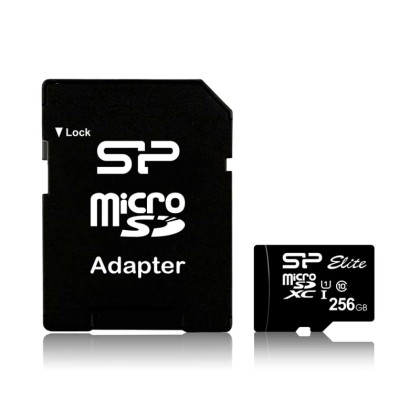 SILICON POWER Κάρτα Μνήμης Elite microSDXC UHS-1, 256GB, Class 1