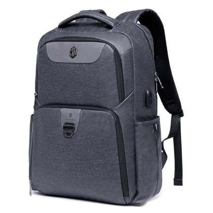 ARCTIC HUNTER τσάντα πλάτης B00266-BK με θήκη laptop, USB, γκρι