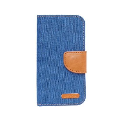 Universal Canvas Wallet Case Stand - Θήκη Πορτοφόλι Μπλε για συσ