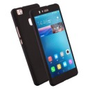 360 Full Cover Case & Tempered Glass - Black (Huawei Ascend P8 L