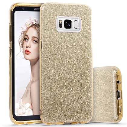Forcell Glitter Shine Cover Hard Case Gold (Samsung Galaxy S8)