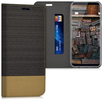 KW Canvas Wallet Case (41001.73) Θήκη Πορτοφόλι με δυνατότητα St