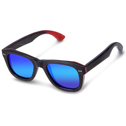 Navaris Wayfarer Unisex Skateboard Wooden Sunglasses (42180.01.0
