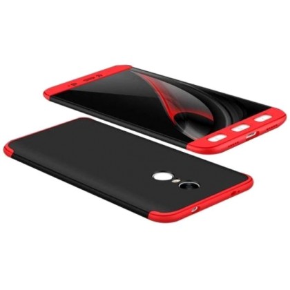 GKK Luxury 360° Full Cover Case Black / Red (Xiaomi Redmi Note 4