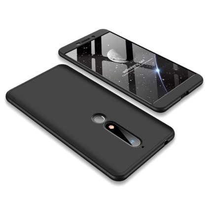 GKK Luxury 360° Full Cover Case Black (Nokia 6.1 2018)