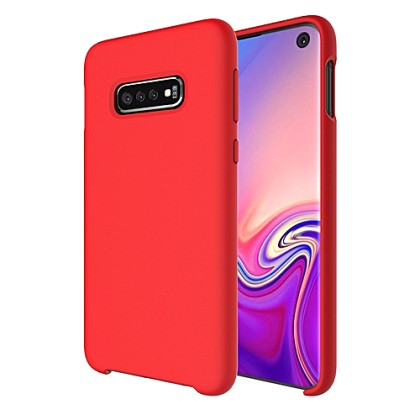 Forcell Ultra Thin Liquid Silicone Case Red (Samsung Galaxy S10)