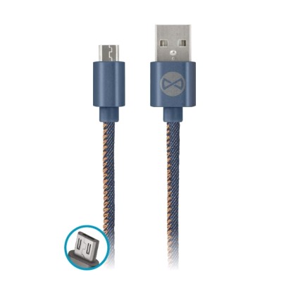 Forever Jeans Cable Micro USB Data Sync & Charging 2A 1m