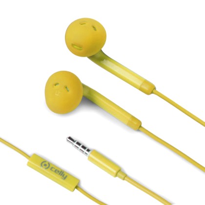 Celly Color Stereo Earphone (FUN35YL) Ακουστικά με Ενσωματωμένο 