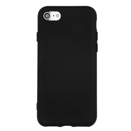Θήκη Σιλικόνης Slim Fit Liquid Silicone Case Black (iPhone 7 / 8
