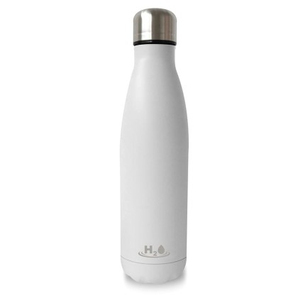 Puro H2O Double Wall Stainless Steel Bottle 500ml Θερμός White