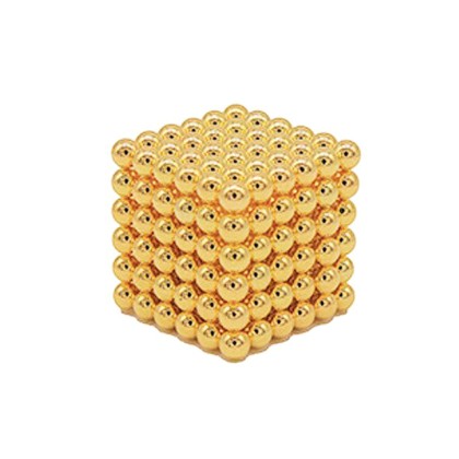 Magnetic Neodymium Magic Cube Puzzle Blocks 216pcs 3mm - Gold