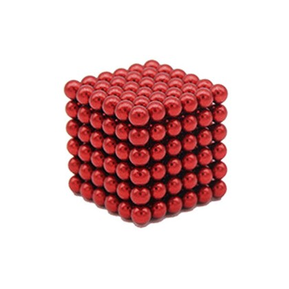 Magnetic Neodymium Magic Cube Puzzle Blocks 216pcs 3mm - Red