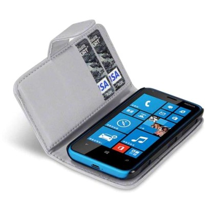 Qubits Θήκη Πορτοφόλι Wallet Case (117-001-184) Γκρι (Nokia Lumi