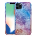 360 Full Cover Marble Case & Tempered Glass - No.6 Blue / Pink (