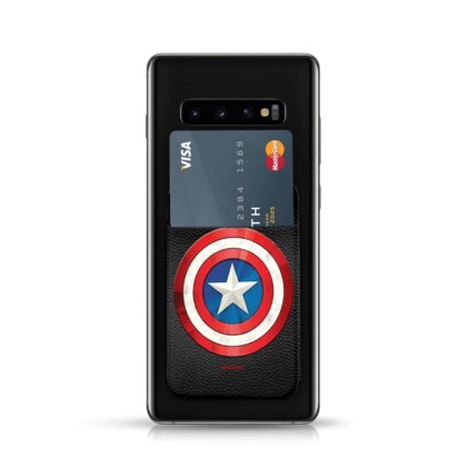 PU Leather Pocket Stickers Αυτοκόλλητη Θήκη Κάρτας για Smartphon