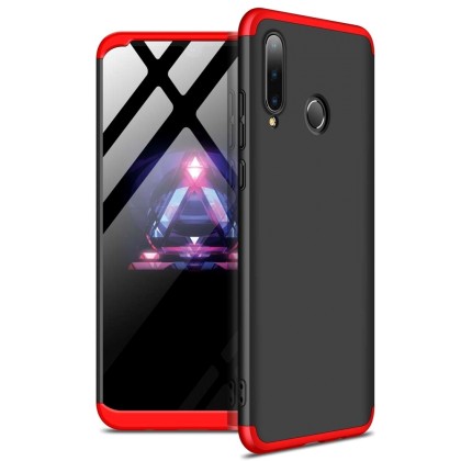 GKK Luxury 360° Full Cover Case Black / Red (Huawei P30 Lite)