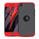 GKK Luxury 360° Full Cover Case Black / Red (iPhone 7 / 8 / SE 2