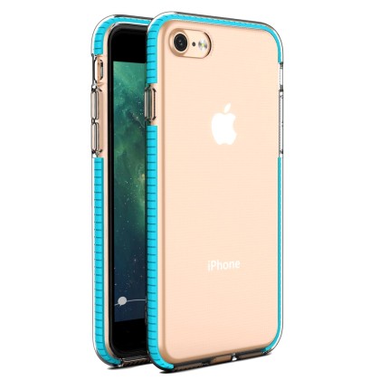 Spring Case Διάφανη Θήκη Σιλικόνης Light Blue (iPhone 7 / 8 / SE
