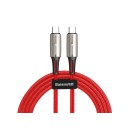 Data Cable Baseus Water Drop-shaped Lamp USB-C PD2.0 2.0m Red CA