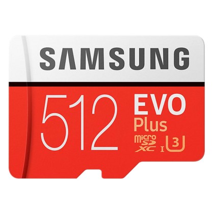Memory Card 512GB Class 10 U3 Samsung Evo Plus με αντάπτορα SD