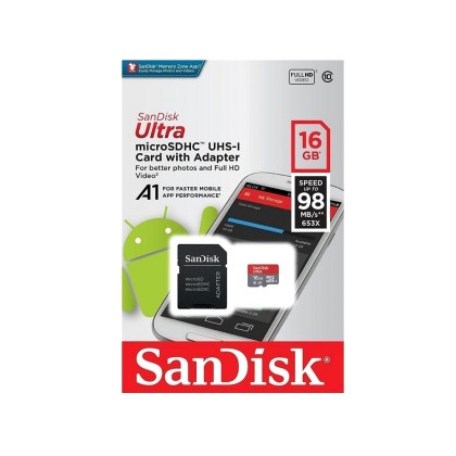 Memory Card 16GB Class 10 UHS-1 SanDisk Ultra SDXC