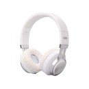 Bluetooth Crystal Audio Over-Ear White Silver BT-01-WH