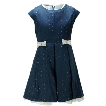 Παιδικό Φόρεμα MB 9811 Μπλε Χρυσό Κορίτσι