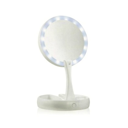 Πτυσσόμενος Διπλός Μεγεθυντικός Καθρέφτης με φωτισμό LED Cenocco
